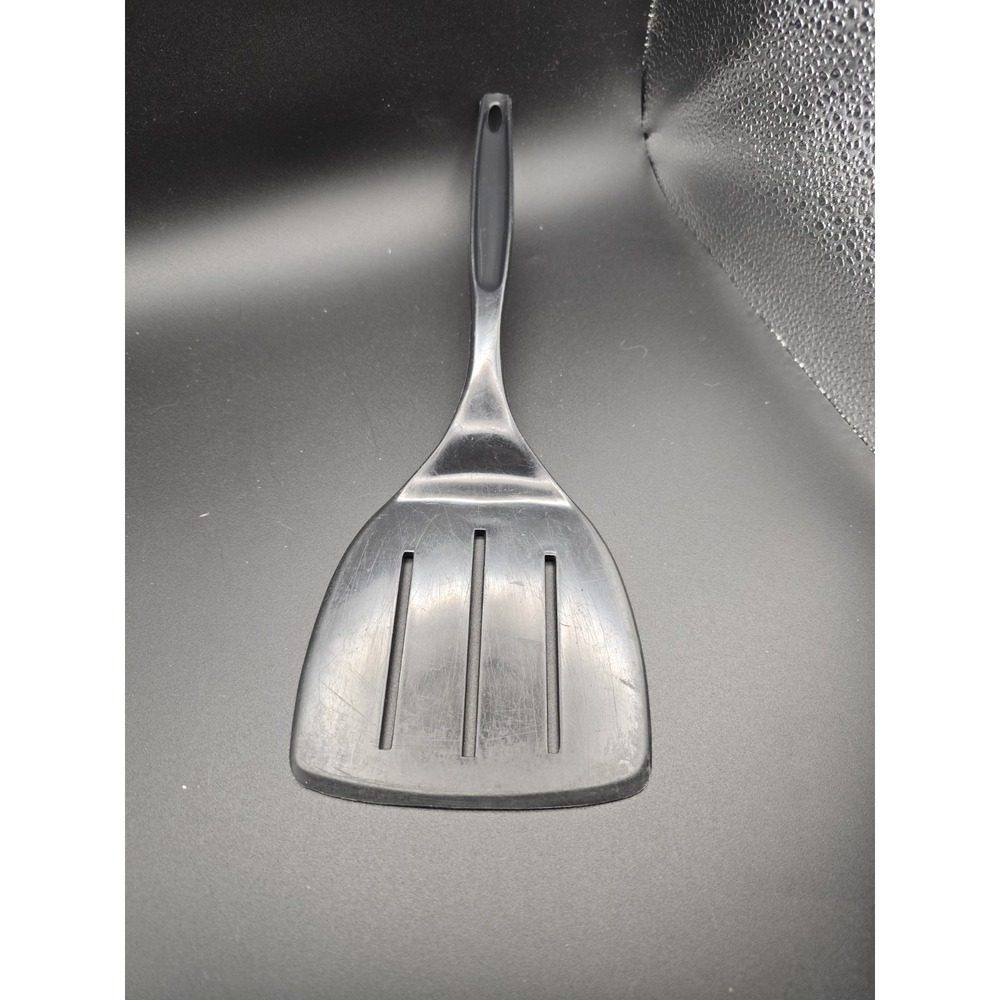 Foley Vintage Nylon Plastic 3-Slotted Black Wide Spatula Turner